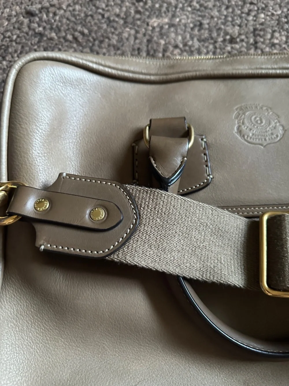 Ghurka leather briefcase. “Vestry”